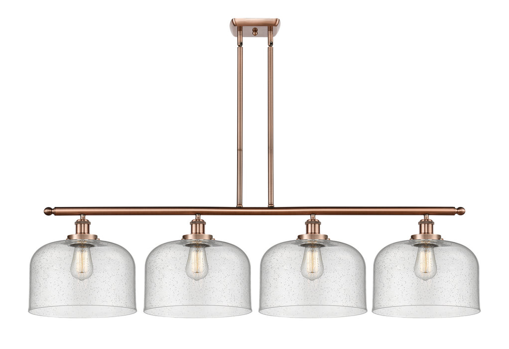 Innovations 916-4I-AC-G74-L Four Light Island Pendant, Antique Copper