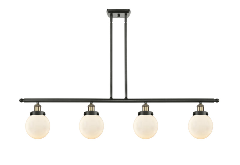 Innovations 916-4I-BAB-G201-6 Four Light Island Pendant, Black Antique Brass