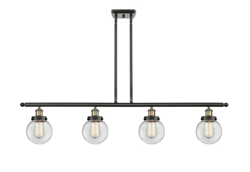Innovations 916-4I-BAB-G202-6-LED LED Island Pendant, Black Antique Brass
