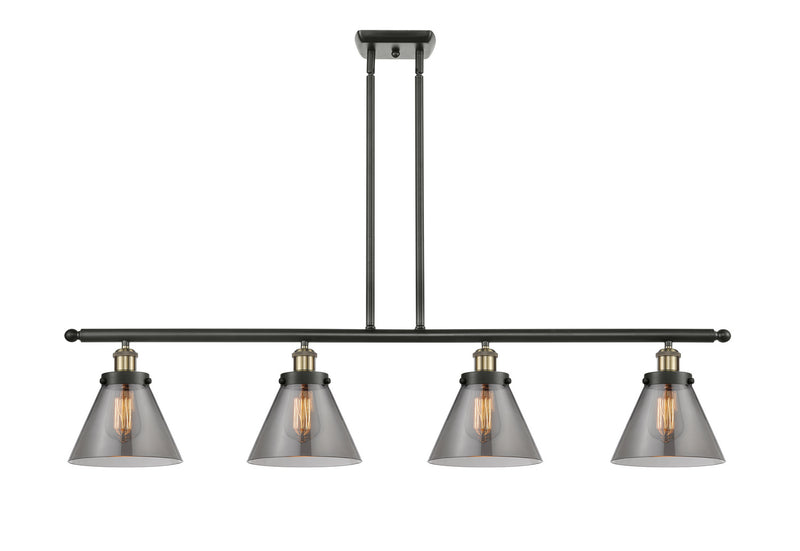 Innovations 916-4I-BAB-G43 Four Light Island Pendant, Black Antique Brass