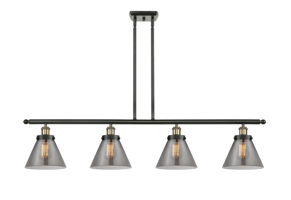 Innovations 916-4I-BAB-G43 Four Light Island Pendant, Black Antique Brass