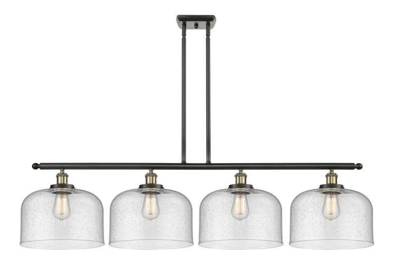 Innovations 916-4I-BAB-G74-L Four Light Island Pendant, Black Antique Brass