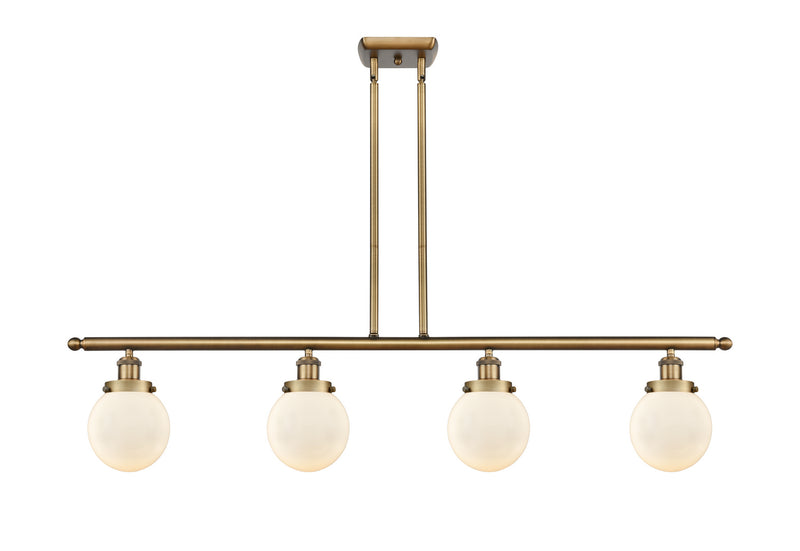 Innovations 916-4I-BB-G201-6-LED LED Island Pendant, Brushed Brass