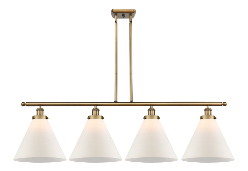 Innovations 916-4I-BB-G41-L Four Light Island Pendant, Brushed Brass