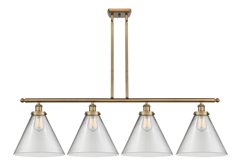 Innovations 916-4I-BB-G42-L Four Light Island Pendant, Brushed Brass