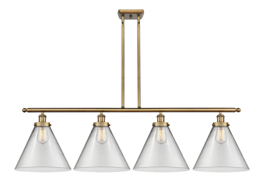 Innovations 916-4I-BB-G42-L Four Light Island Pendant, Brushed Brass