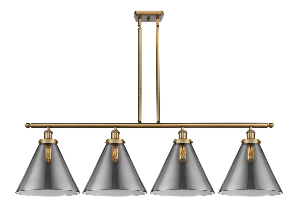Innovations 916-4I-BB-G43-L Four Light Island Pendant, Brushed Brass