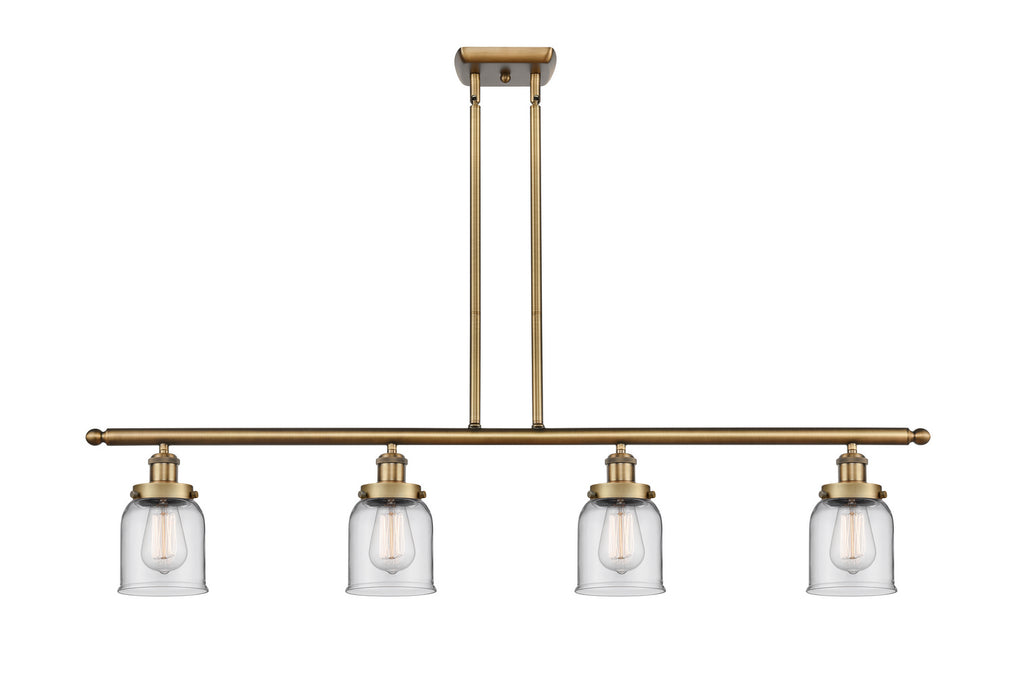 Innovations 916-4I-BB-G52 Four Light Island Pendant, Brushed Brass