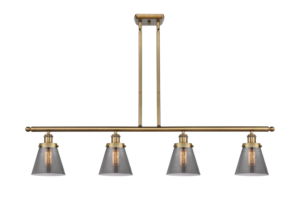 Innovations 916-4I-BB-G63 Four Light Island Pendant, Brushed Brass