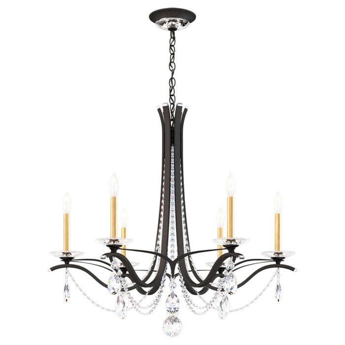 Schonbek VA8336N-51H Six Light Chandelier, Black
