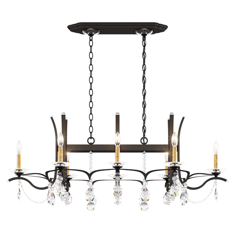 Schonbek VA8435N-51H Eight Light Chandelier, Black