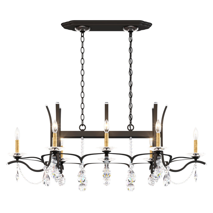 Schonbek VA8435N-51H Eight Light Chandelier, Black