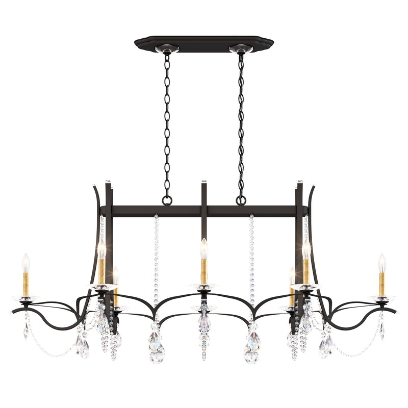 Schonbek VA8436N-51H Eight Light Chandelier, Black