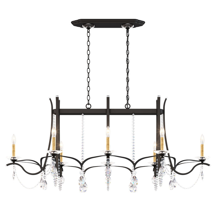 Schonbek VA8436N-51H Eight Light Chandelier, Black