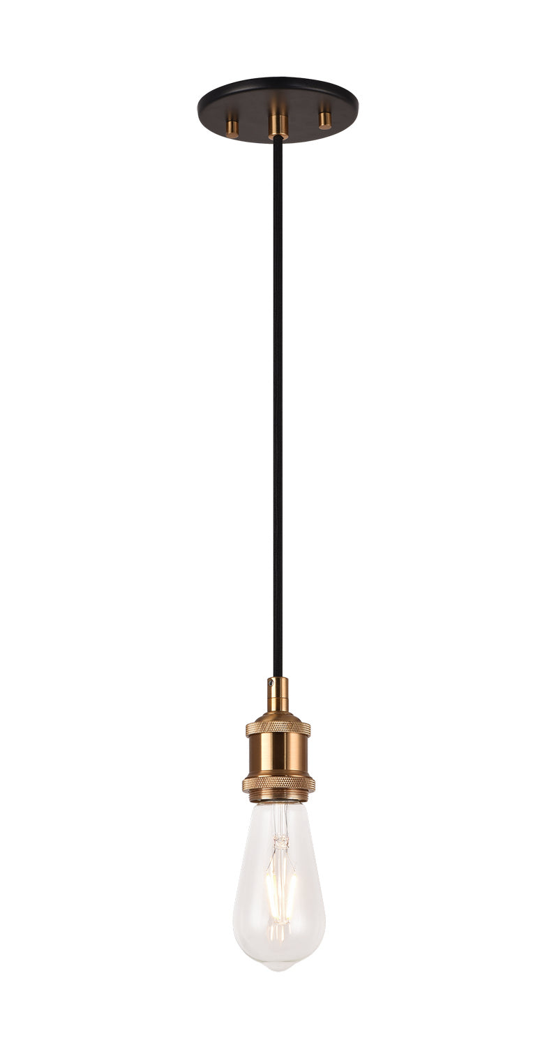 Matteo Lighting C46100AG One Light Pendant, Aged Gold Brass