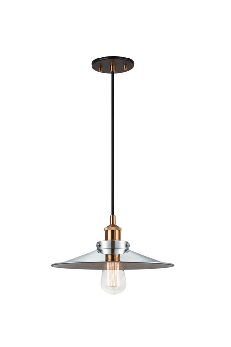 Matteo Lighting C46112AGCH One Light Pendant, Aged Gold Brass