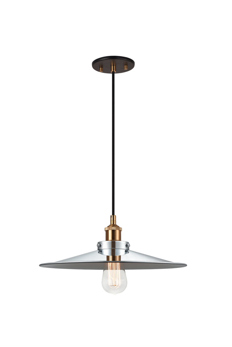 Matteo Lighting C46113AGCH One Light Pendant, Aged Gold Brass