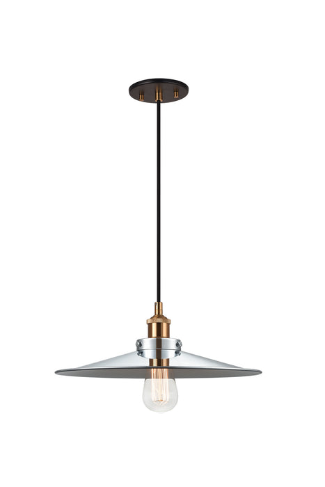 Matteo Lighting C46113AGCH One Light Pendant, Aged Gold Brass