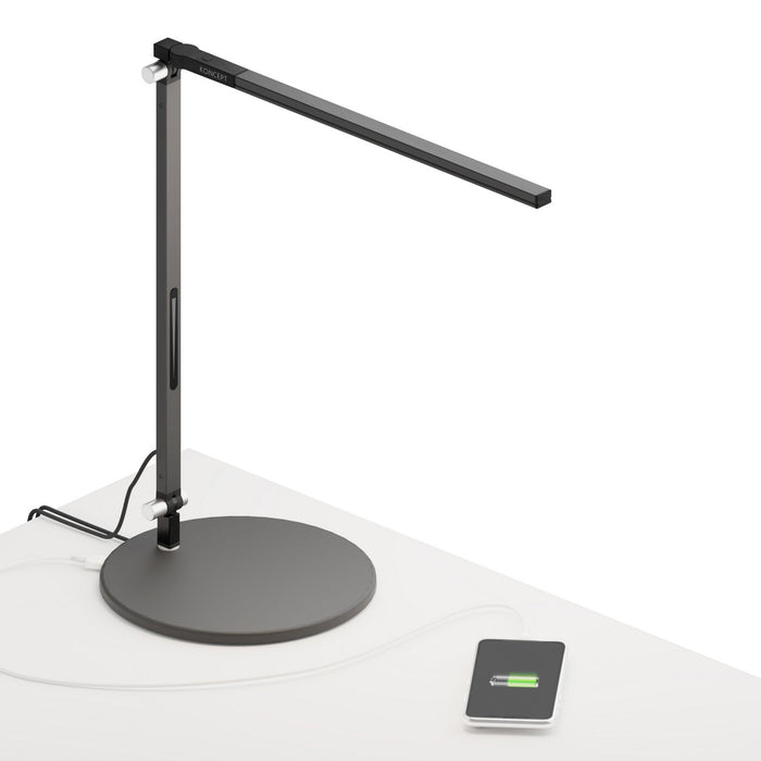 Koncept AR1100-CD-MBK-USB LED Desk Lamp, Metallic black