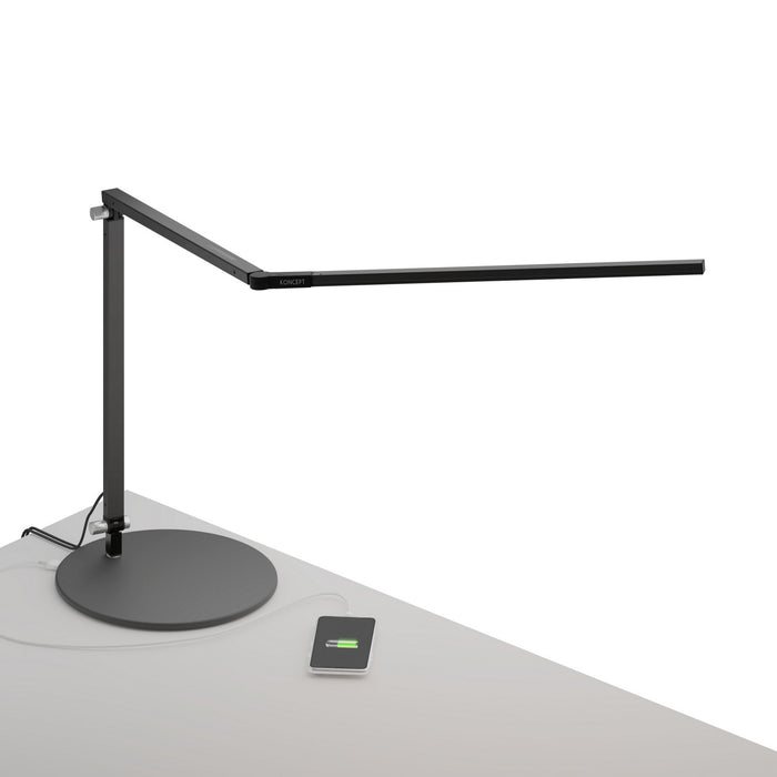 Koncept AR3000-CD-MBK-USB LED Desk Lamp, Metallic black