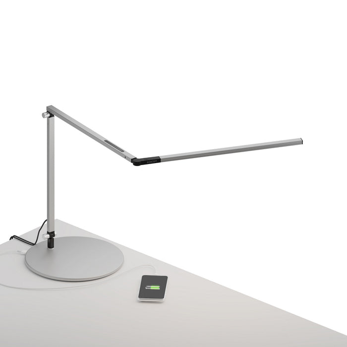 Koncept AR3200-CD-SIL-USB LED Desk Lamp, Silver