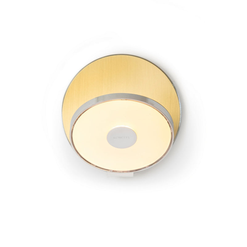 Koncept GRW-S-CRM-BRS-PI LED Wall Sconce, Chrome, Brushed Brass