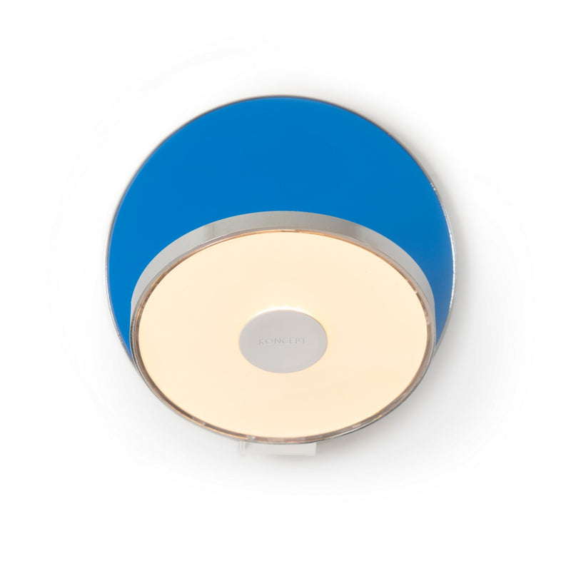 Koncept GRW-S-CRM-MBL-PI LED Wall Sconce, Chrome, Matte Blue