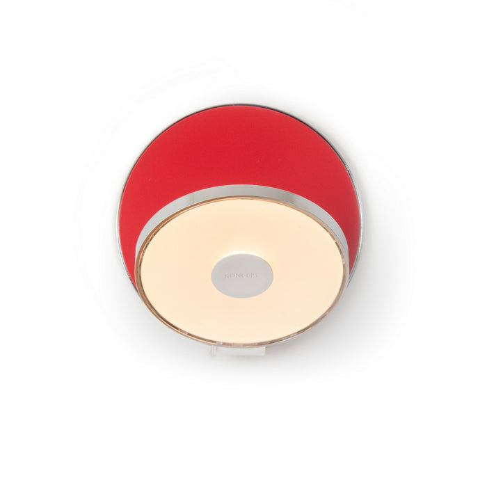 Koncept GRW-S-CRM-MRD-HW LED Wall Sconce, Chrome, Matte Red