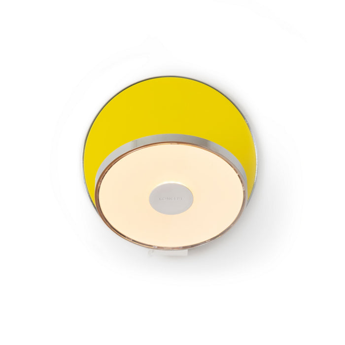 Koncept GRW-S-CRM-MYW-HW LED Wall Sconce, Chrome, Matte Yellow