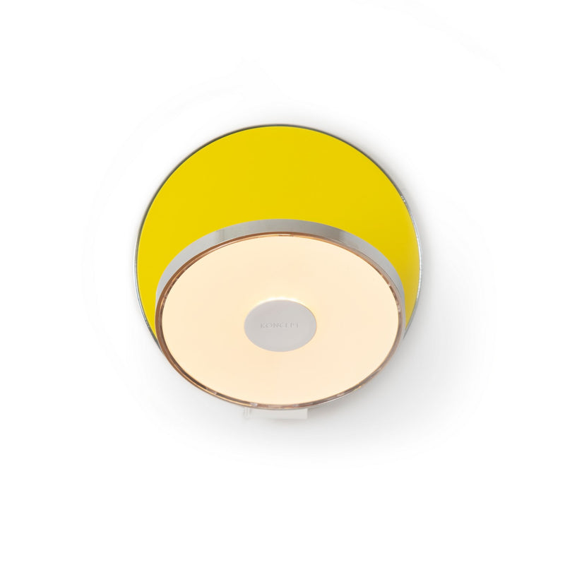 Koncept GRW-S-CRM-MYW-PI LED Wall Sconce, Chrome, Matte Yellow