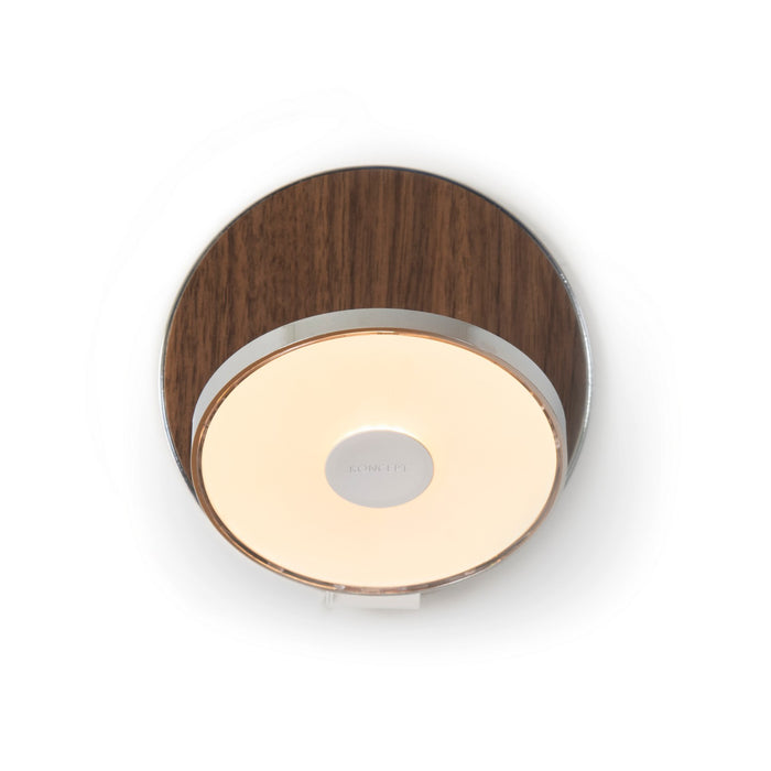 Koncept GRW-S-CRM-OWT-PI LED Wall Sconce, Chrome, Oiled Walnut