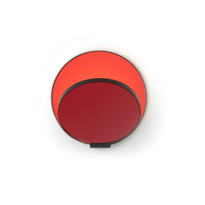 Koncept GRW-S-MBK-MRD-PI LED Wall Sconce, Metallic Black, Matte Red