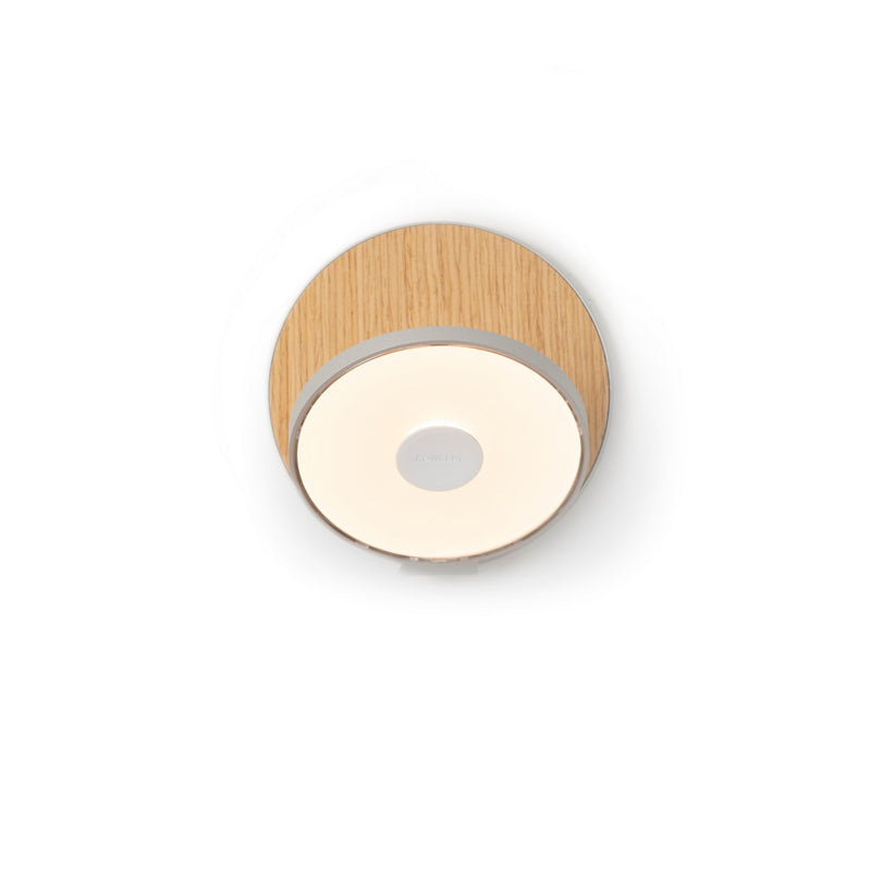 Koncept GRW-S-SIL-WOK-HW LED Wall Sconce, Silver, White Oak