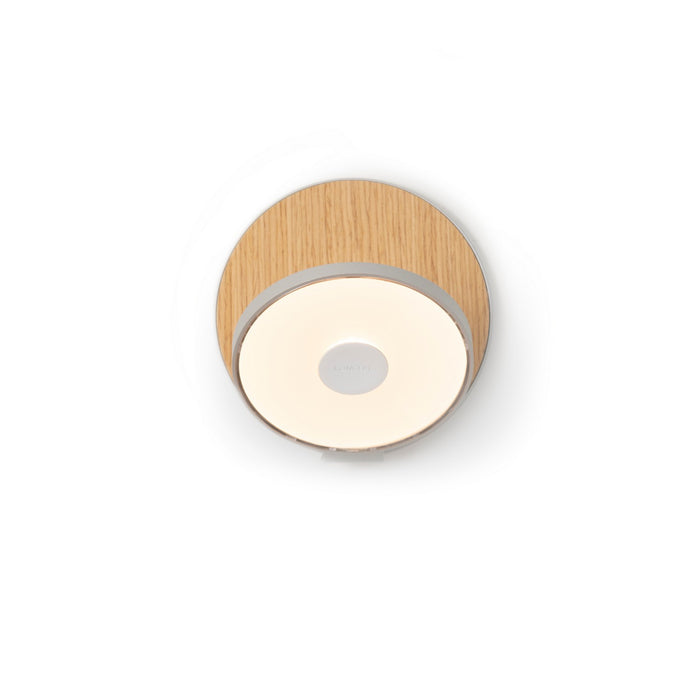 Koncept GRW-S-SIL-WOK-HW LED Wall Sconce, Silver, White Oak