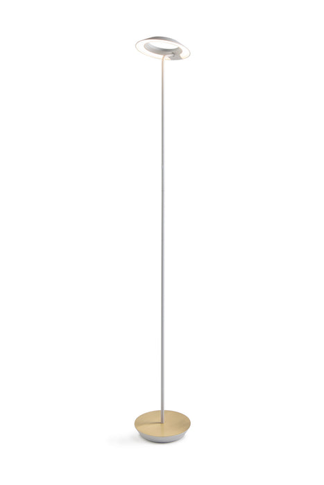 Koncept RYO-SW-MWT-BRS-FLR LED Floor Lamp, Matte White, Brass