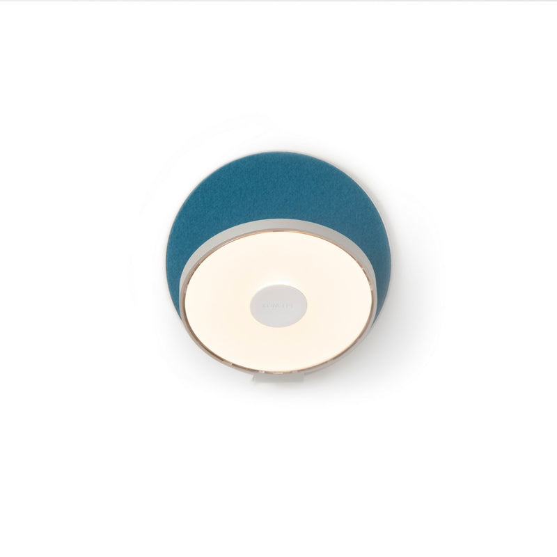 Koncept GRW-S-SIL-AZF-HW LED Wall Sconce, Silver, Azure Felt