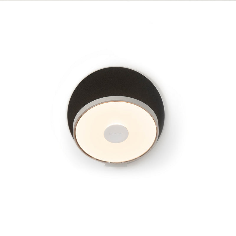 Koncept GRW-S-SIL-MBK-HW LED Wall Sconce, Silver, Metallic Black