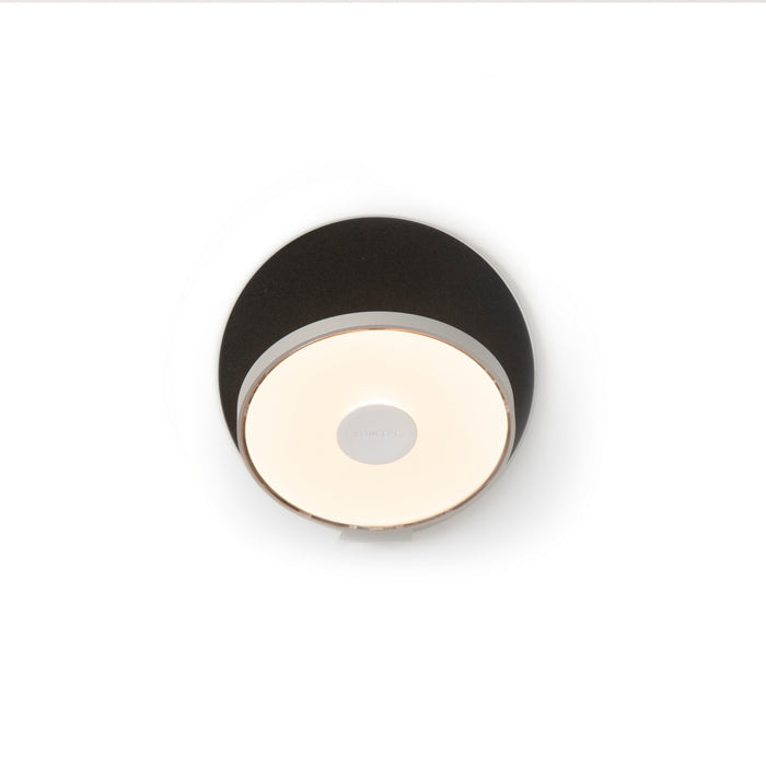 Koncept GRW-S-SIL-MBK-HW LED Wall Sconce, Silver, Metallic Black