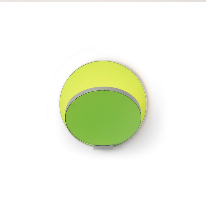 Koncept GRW-S-SIL-MGN-PI LED Wall Sconce, Silver, Matte Green
