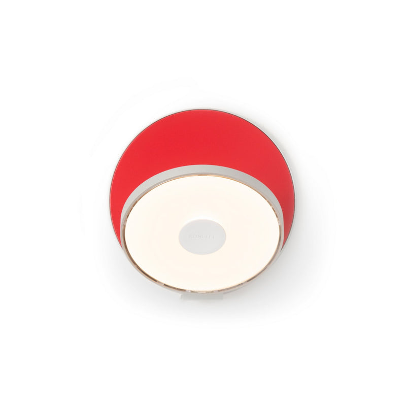 Koncept GRW-S-SIL-MRD-HW LED Wall Sconce, Silver, Matte Red