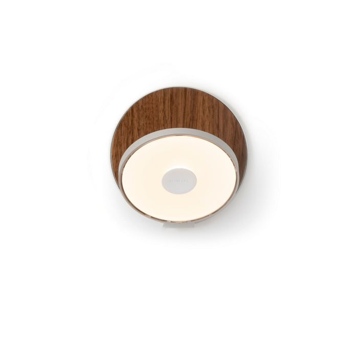 Koncept GRW-S-SIL-OWT-HW LED Wall Sconce, Silver, Oiled Walnut