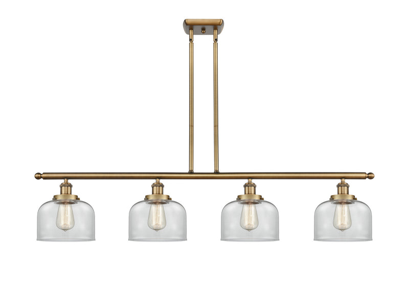 Innovations 916-4I-BB-G72 Four Light Island Pendant, Brushed Brass