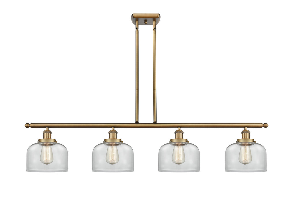 Innovations 916-4I-BB-G72 Four Light Island Pendant, Brushed Brass