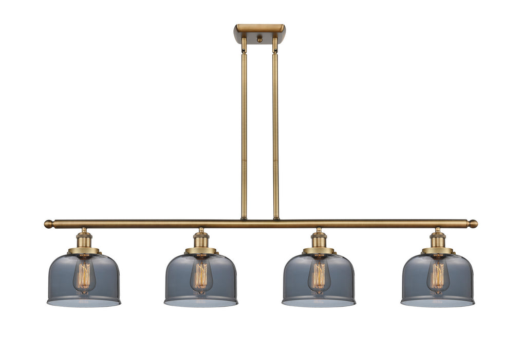 Innovations 916-4I-BB-G73 Four Light Island Pendant, Brushed Brass