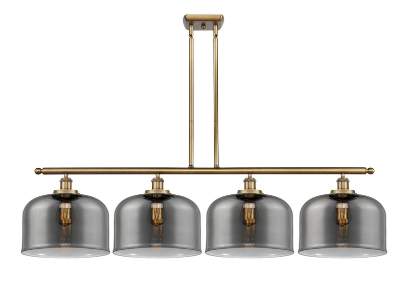 Innovations 916-4I-BB-G73-L Four Light Island Pendant, Brushed Brass