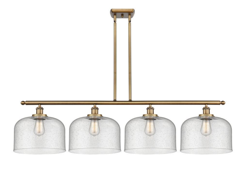 Innovations 916-4I-BB-G74-L Four Light Island Pendant, Brushed Brass