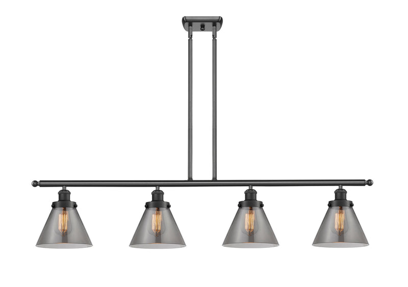 Innovations 916-4I-BK-G43 Four Light Island Pendant, Matte Black