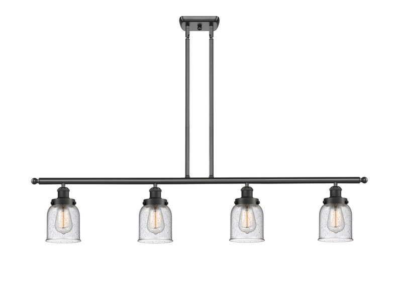 Innovations 916-4I-BK-G54 Four Light Island Pendant, Matte Black