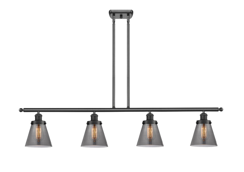 Innovations 916-4I-BK-G63 Four Light Island Pendant, Matte Black