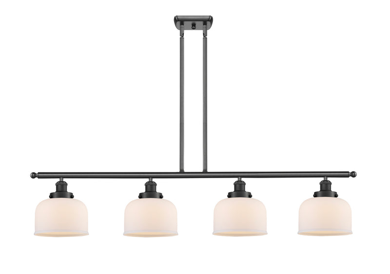 Innovations 916-4I-BK-G71 Four Light Island Pendant, Matte Black
